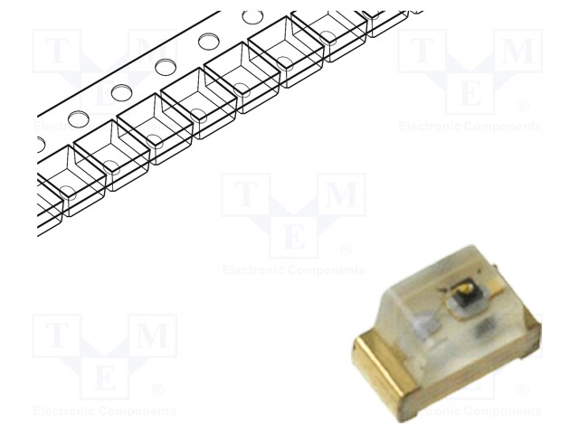 LED; SMD; 0603; red; 36÷100mcd; 1.6x0.8x1.1mm; 120°; 1.85÷2.5V; 20mA