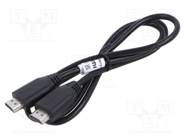Connection cable; 1m; black; HDMI plug,both sides