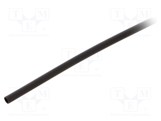 Heat shrink sleeve; 2: 1; 2.36mm; L: 1.2m; black; polyolefine