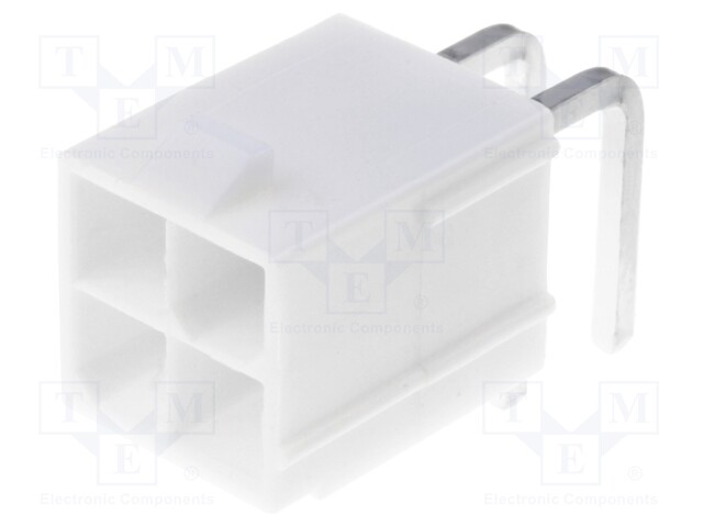 Socket; wire-board; male; Mini-Fit Jr; 4.2mm; PIN: 4; THT; PCB snap