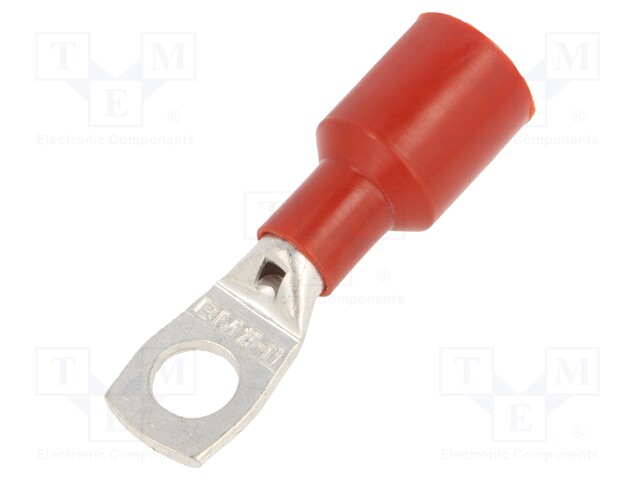 Tip: ring tube; M10; Ø: 10.5mm; 25mm2; crimped; for cable; insulated