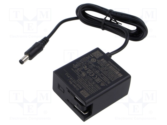 Power supply: switched-mode; plug; 18VDC; 0.83A; 15W; Out: 5,5/2,1