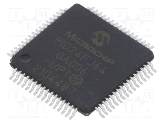 PIC microcontroller; Memory: 64kB; SRAM: 8kB; 32MHz; SMD; TQFP64