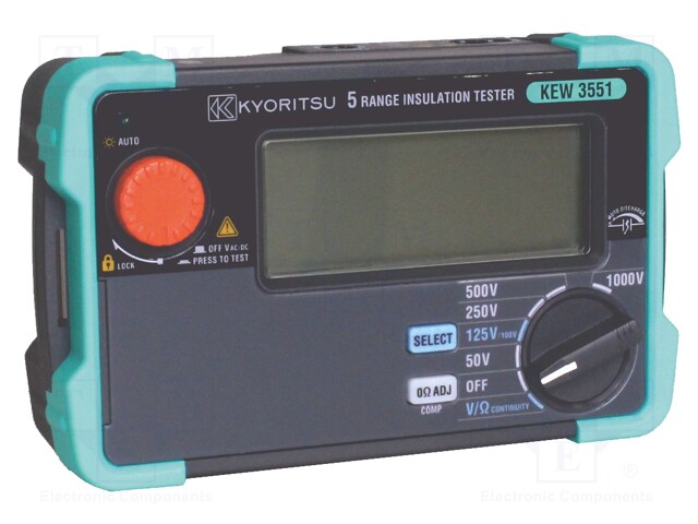 Meter: insulation resistance; LCD,bargraph,with a backlit; IP40