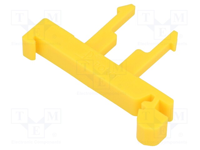 Mounting clamp; DIN rail,snap fastener; Colour: yellow