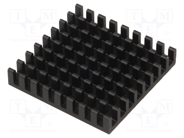 Heatsink: extruded; black; L: 33mm; W: 33mm; H: 6mm; aluminium