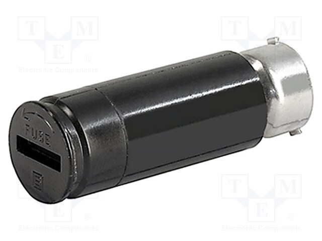 Adapter; cylindrical fuses; 5x20mm; 10A; -40÷85°C; Colour: black