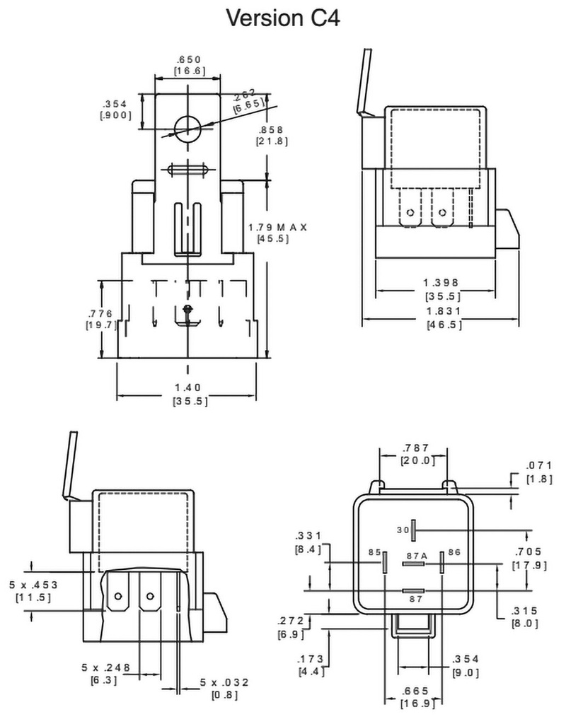 Relay: electromagnetic; SPDT; Ucoil: 12VDC; 40A; automotive; 680mW