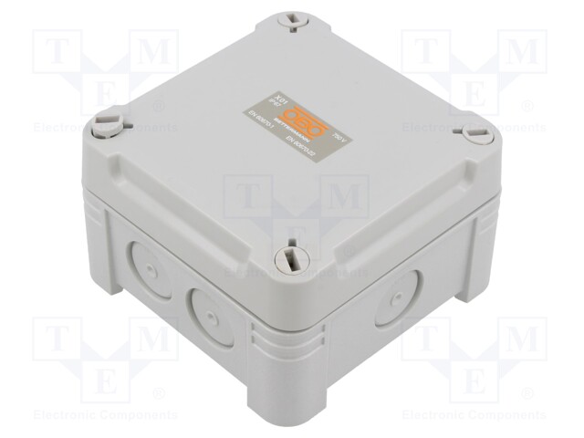 Enclosure: junction box; X: 95mm; Y: 95mm; Z: 60mm; polycarbonate