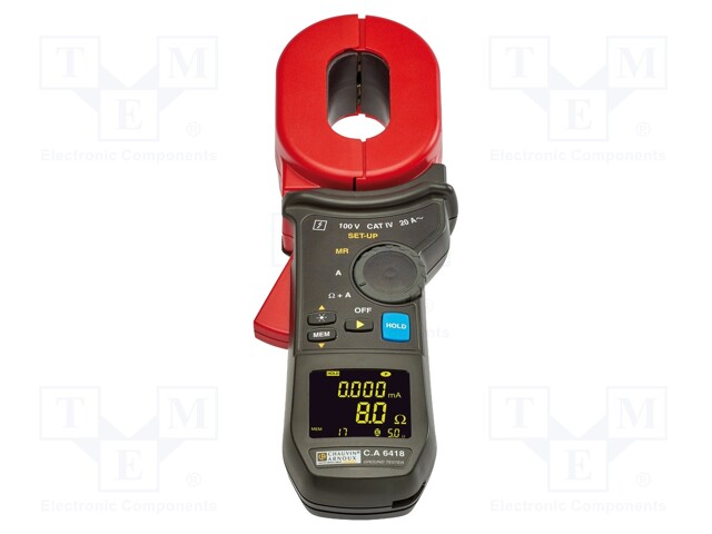 Earthing resistance meter; Øcable: 32mm; OLED; IP40