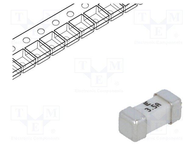 Fuse: fuse; ultra rapid; 3.5A; 125VAC; SMD; ceramic; Case: 2410; 453