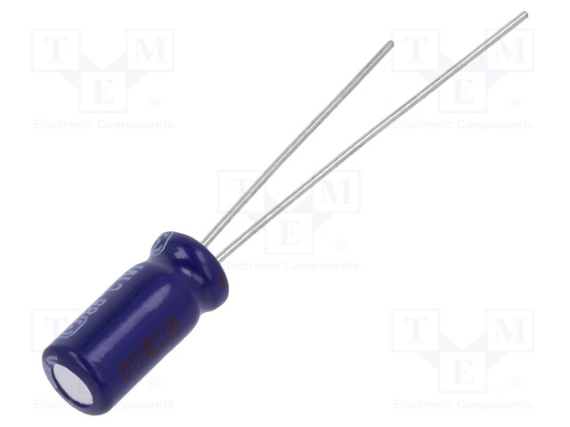 Capacitor: electrolytic; THT; 47uF; 35VDC; Ø5x11mm; Pitch: 2mm; ±20%