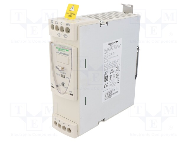 Power supply: switched-mode; 72W; 24VDC; 24÷28.8VDC; 3A; 300g; 87%