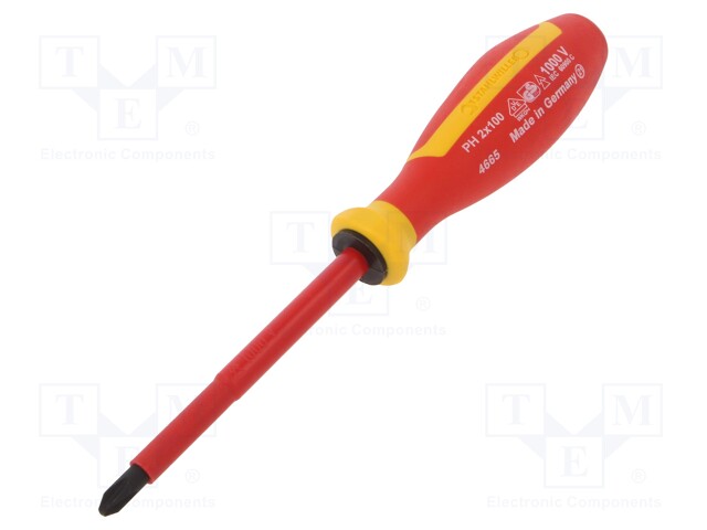 Screwdriver; insulated; Phillips; PH2; Blade length: 100mm; 1kVAC