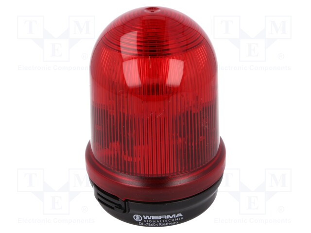 Signaller: lighting; flashing light; red; Series: 828; 24VDC; IP65