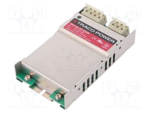 Converter: DC/DC; 20W; Uin: 43÷160V; 24VDC; Iout: 833mA; 330kHz