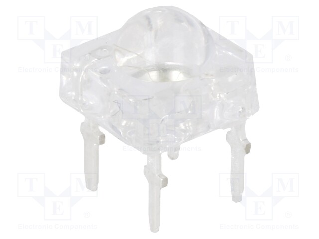 LED Super Flux; 7.62x7.62mm; bicolour; red/white; 1560÷2300mcd