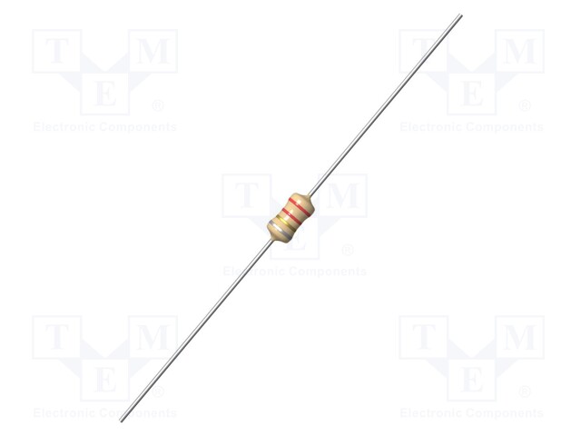 Inductor: wire; THT; 0.82uH; 0.5A; 0.55Ω; Ø3.3x7mm; ±20%; ftest: 1MHz