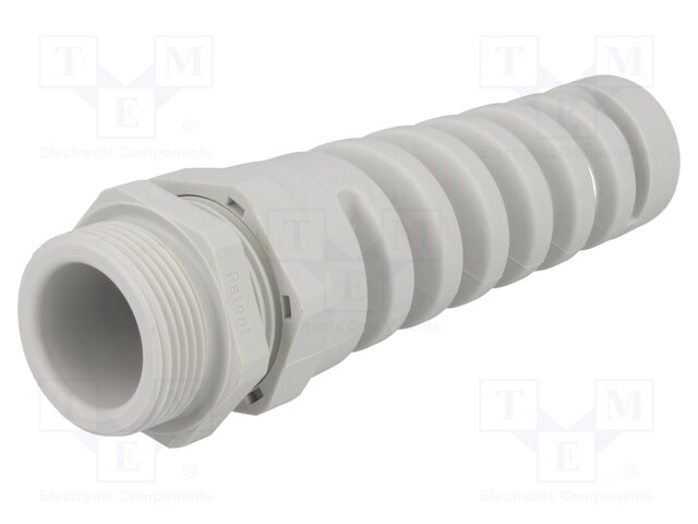 Cable gland; with strain relief; PG21; IP68; Mat: polyamide; grey