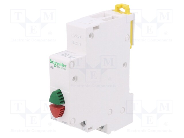 Module: pushbutton switch; 250VAC; 20A; DIN; monostable