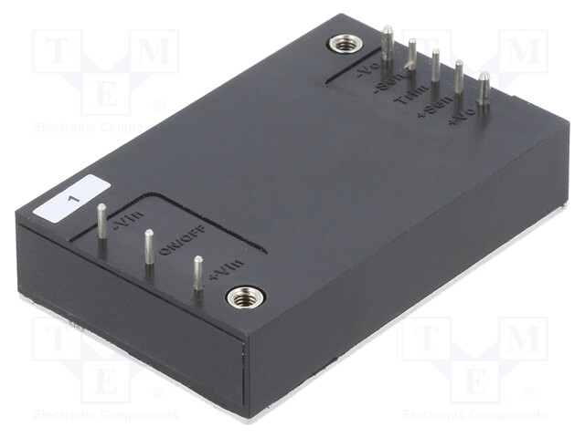 Converter: DC/DC; 75W; Uin: 9÷75V; 15VDC; Iout: 5A; 57.9x36.8x12.7mm