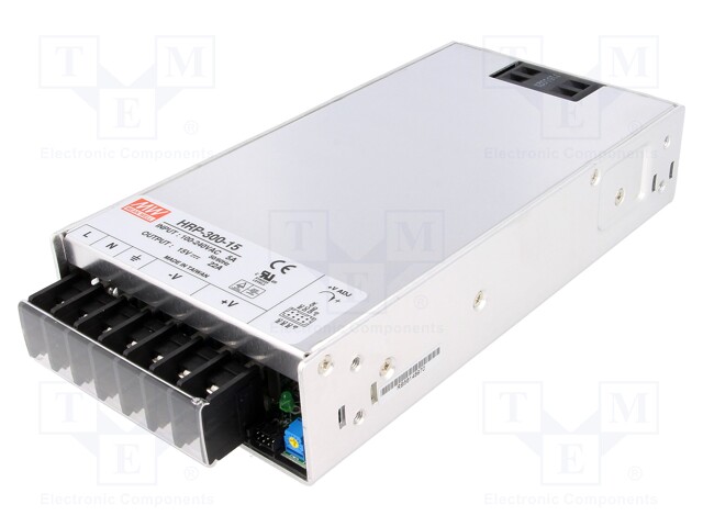 Power supply: switched-mode; modular; 330W; 15VDC; 199x105x41mm