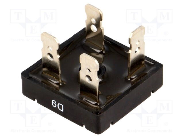 Single-phase bridge rectifier; Urmax: 400V; If: 10A; Ifsm: 270A