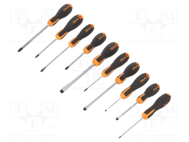 Kit: screwdrivers; Pcs: 10; Phillips,slot; EVOX