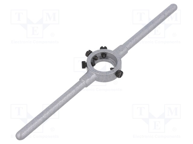 Diestock; cast zinc; Grip capac: BSW 3/16"-1/4",M4,5-M6; L: 200mm