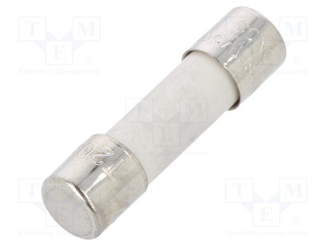 Fuse: fuse; 20A; 250VAC; ceramic,cylindrical; 5x20mm; Package: bulk