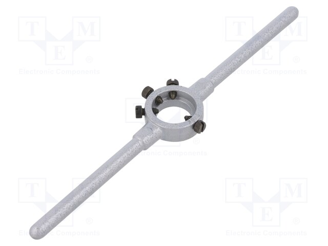 Diestock; cast zinc; Grip capac: BSW 1/8"-5/32",M3-M4; L: 200mm