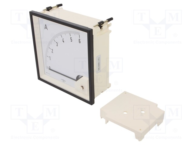 Meter; on panel; analogue; 0÷6A; Class: 1,5; IP52; Length: 160mm