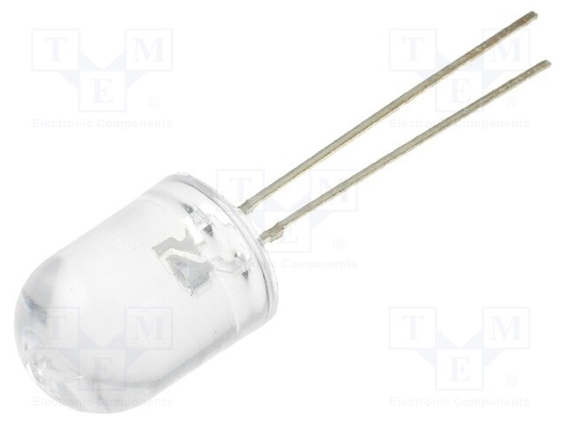 LED; 10mm; white cold; 5800mcd; 30°; without flange; Front: convex