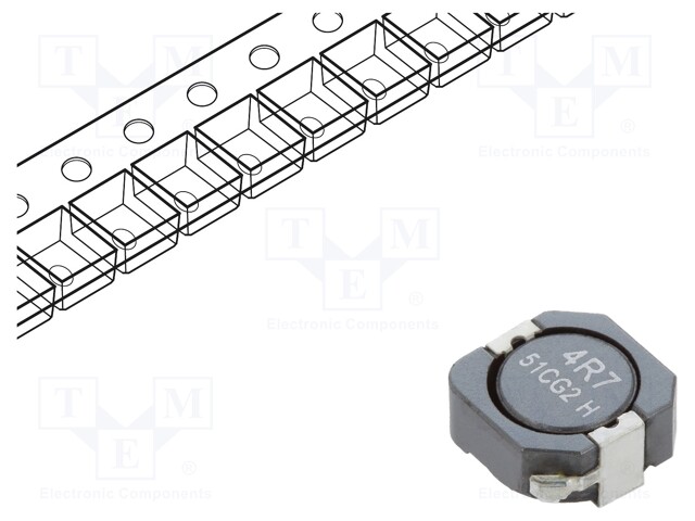 Inductor: wire; SMD; 4.43uH; Ioper: 6.13A; 10mΩ; ±30%; Isat: 6.7A