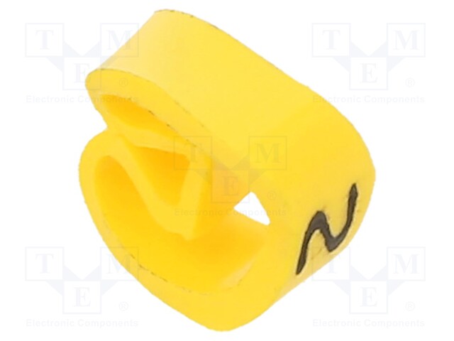 Markers for cables and wires; 4÷10mm; PVC; yellow; -30÷60°C; PA