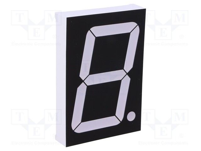 Display: LED; 7-segment; 56mm; 2.3"; No.char: 1; red; 50mcd; anode