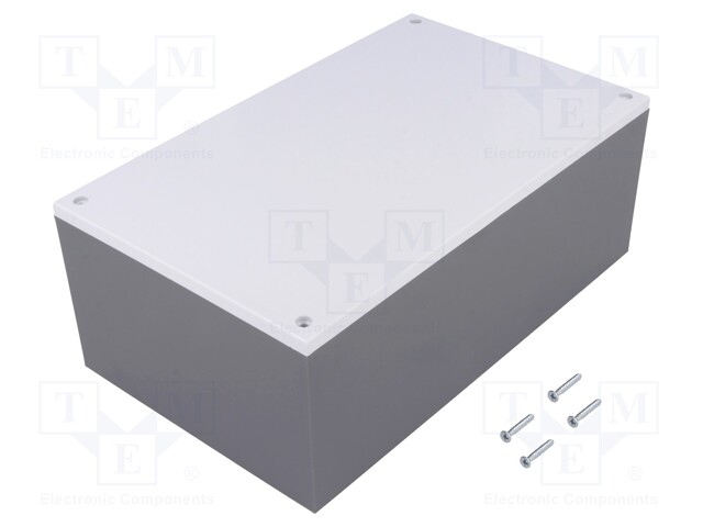 Enclosure: multipurpose; X: 130mm; Y: 215mm; Z: 83mm; CP; ABS; grey