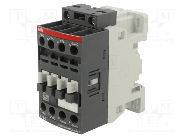 Contactor: 4-pole; NC + NO x3; 24÷60VAC; 20÷60VDC; 3A; NF; -40÷70°C