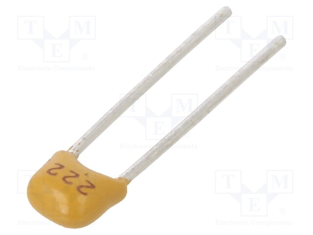 Capacitor: ceramic; 2.2nF; 50V; X7R; ±10%; THT; 2.54mm