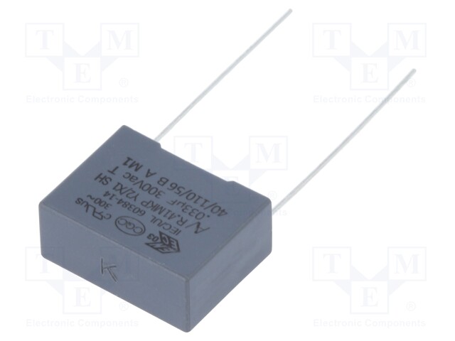 Capacitor: polypropylene; Y2; 3nF; 15mm; ±10%; 18x7.5x13.5mm