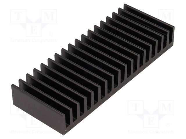 Heatsink: extruded; grilled; black; L: 37.5mm; W: 100mm; H: 15mm