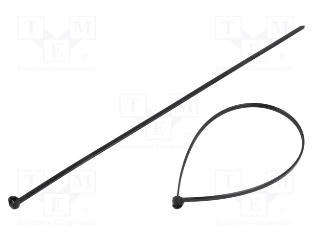 Cable tie; with a metal clasp; L: 200mm; W: 2.5mm; polyamide; 180N