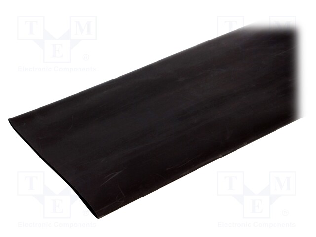 Heat shrink sleeve; glueless; 2: 1; 76.2mm; L: 1m; black; -55÷125°C