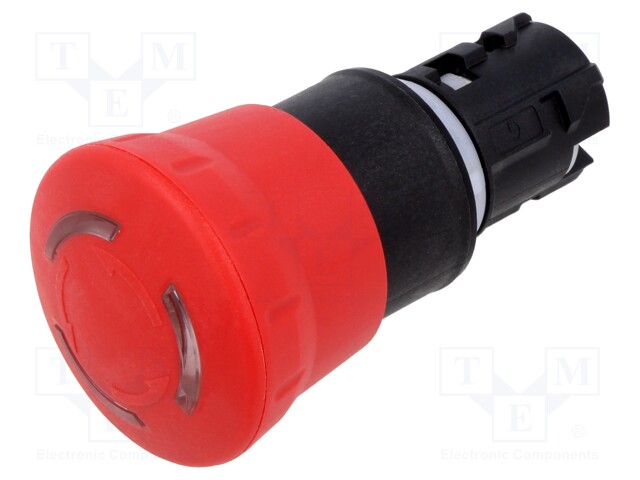 Switch: emergency stop; Stabl.pos: 2; 22mm; red; IP66,IP67,IP69K