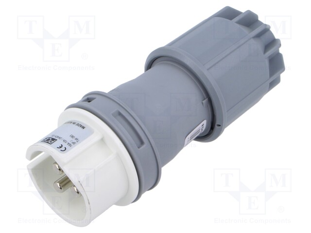 Connector: AC supply; plug; male; 16A; IEC 60309; IP44; PIN: 3