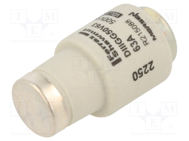 Fuse: fuse; gG; 63A; 500VAC; 500VDC; industrial; DIII