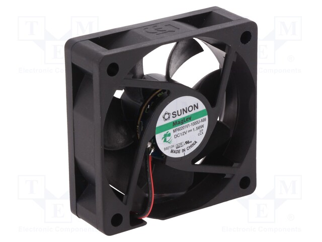 Fan: DC; axial; 12VDC; 60x60x20mm; 38.87m3/h; 33.5dBA; Vapo; 5000rpm