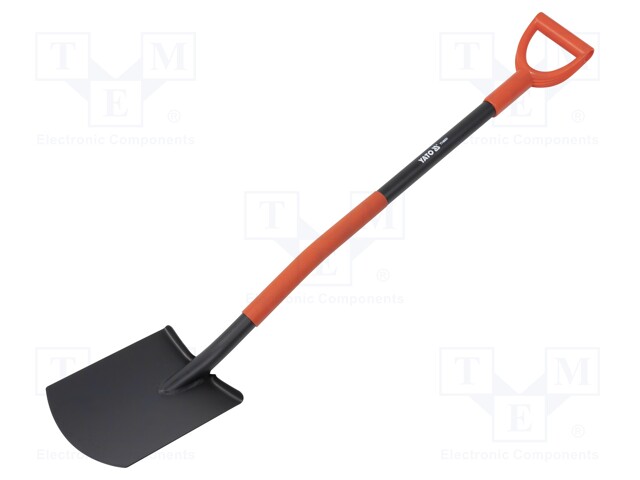 Spade; Width: 195mm; L: 1200mm; straight; Handle mat: metal