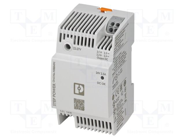 Power supply: switched-mode; Mounting: DIN; IP20