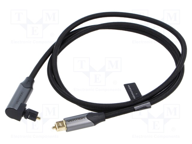 Cable; Toslink plug,both sides; 1m; Plating: gold-plated; black